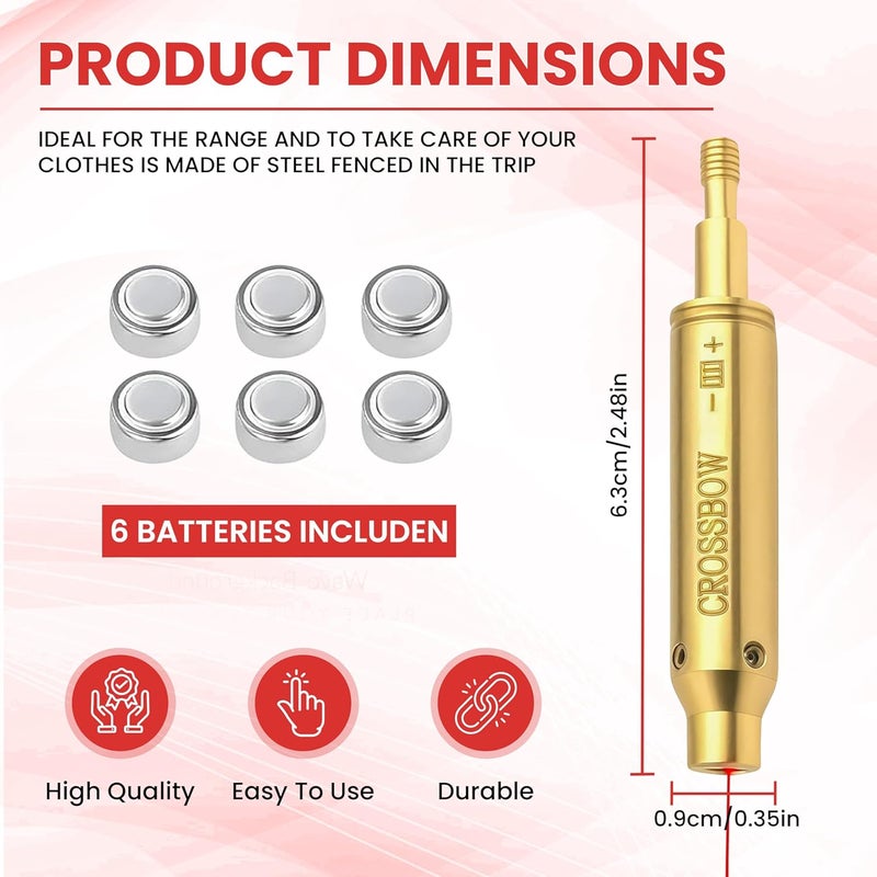 Gotical Archery Crossbow Bow Arrow Red Laser Sighting Tool Boresighter Bore Sight - Image 2